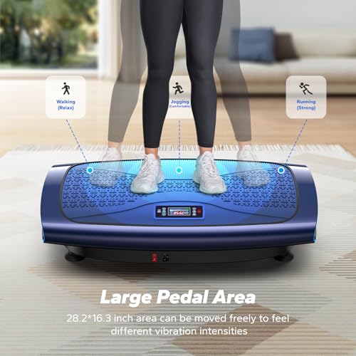 MERACH CV60 4D Vibration Plate Exercise Machine Blue - 120 Speeds & 3 Presets