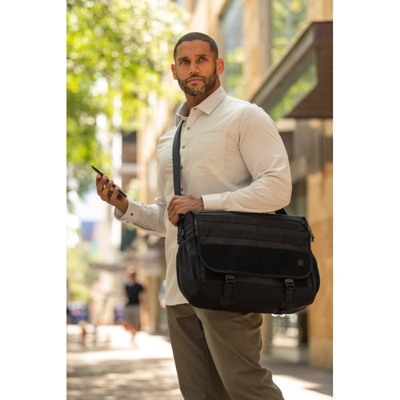 5.11 Tactical Overwatch Messenger Bag 18L for Laptop & EDC, Black