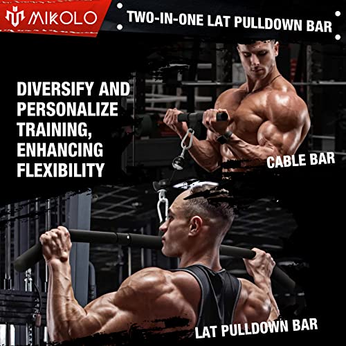 Mikolo Weight Lifting Pulley System for Full Body Home Gym, Adjustable Cable & Attachments