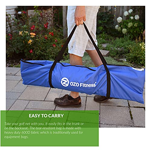 OZO Fitness 7x7 ft Golf Practice Net with Carry Bag - Indoor/Outdoor Heavy Duty Mesh for Swing and Chipping