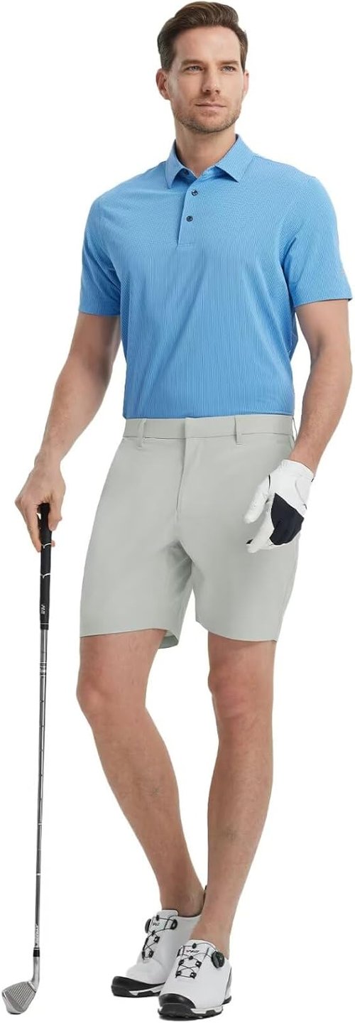 M MAELREG Men's Golf Shorts - Lightweight, Quick-Dry, Water-Resistant | 7"/9" Stretch Waistband Casual Shorts