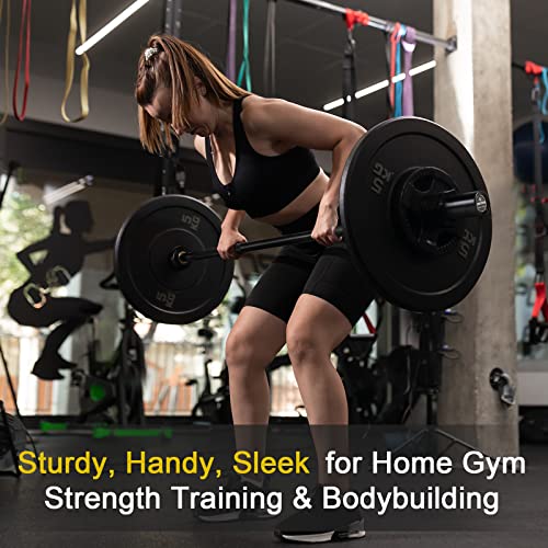Black 4ft Olympic Barbell for Strength Training - Heavy Duty, 500LBS Capacity