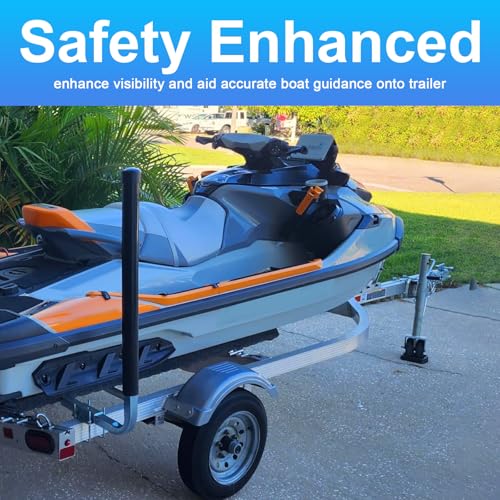Yorovent Black Galvanized Steel Boat Trailer Guide Poles - Adjustable 40"/48"