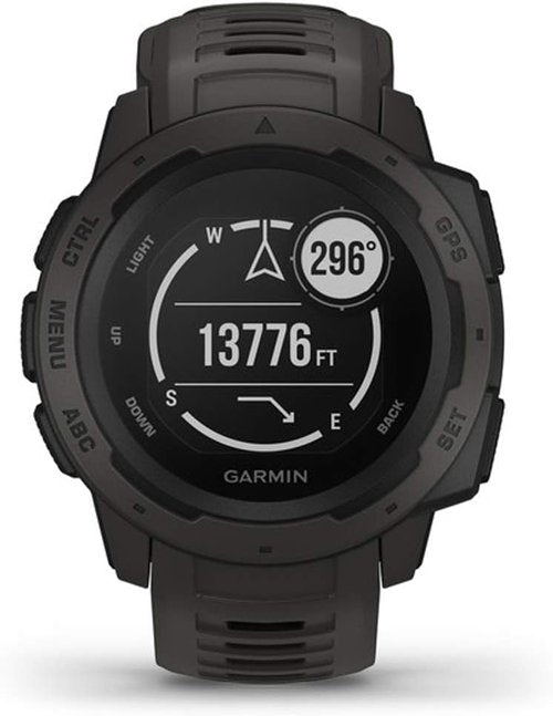 Garmin Instinct Rugged Outdoor Watch - GPS, Heart Rate Monitoring & 3-Axis Compass | Graphite Color