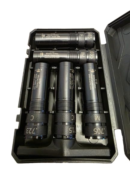 12 Gauge Choke Tube Set for Shotgun - Compatible with Mobilchoke Threads, Steel Shot Ready, 5 Constrictions