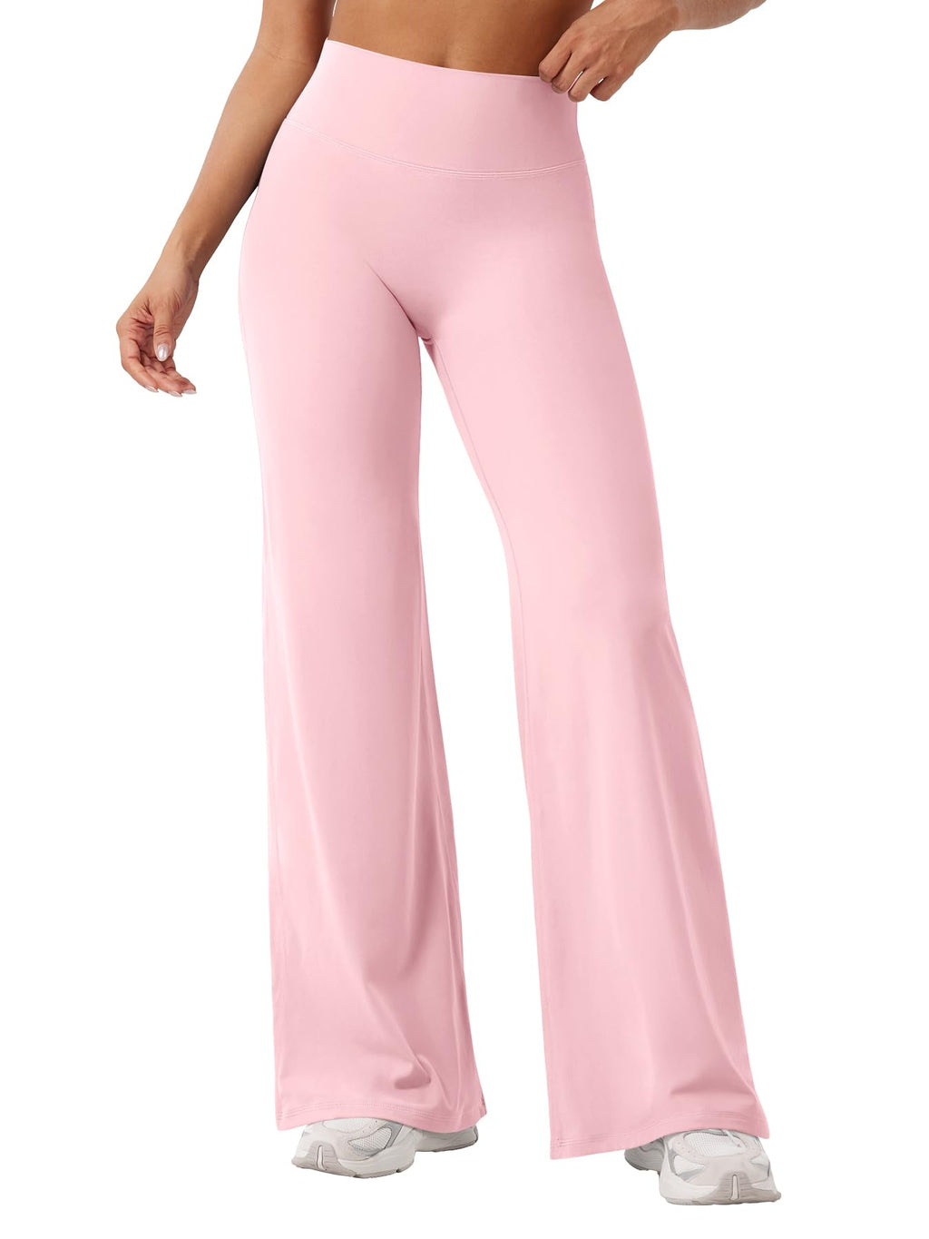 YEOREO Workout Leggings Womens No Front Seam Straight Leggings 31.5" High Waist Buttery Eddiy Gym Yoga Pants Light Pink XL