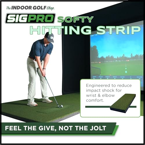 Softy SIGPRO Indoor Golf Hitting Strip - Replaceable, Realistic Practice Surface