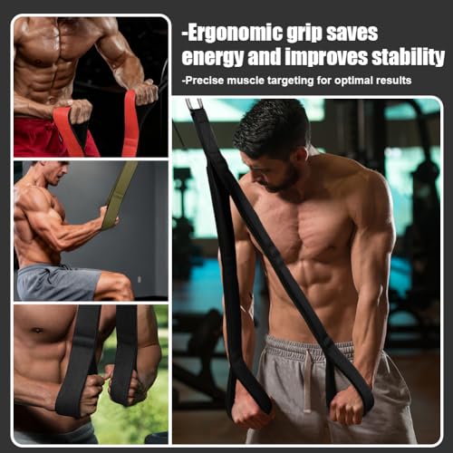 Heavy Duty Tricep Rope Cable Attachment for Pushdowns - Black