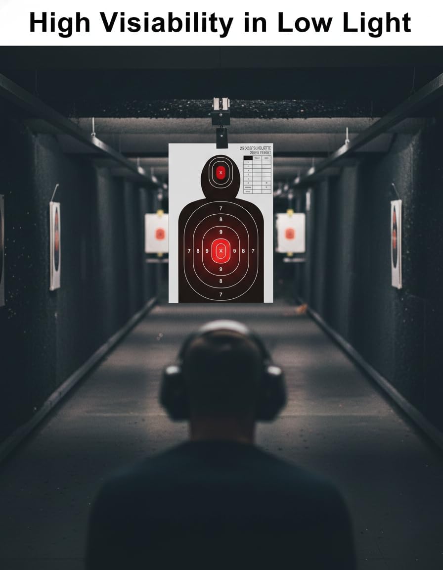 Regine Switzerland Shooting Targets - 23x35 Inch Paper Silhouette for Indoor/Outdoor Use | Compatible with Handguns, Rifles, Airguns