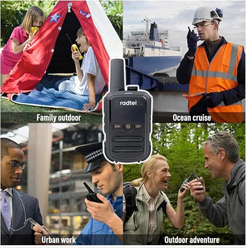 Radtel RT12 Rechargeable Walkie Talkies 16CH Long Range Two-Way Radios for Camping Hiking (8 Pack)