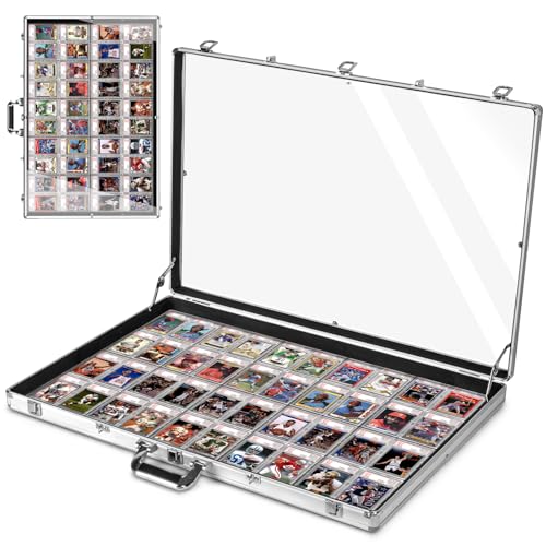 Large Acrylic & Aluminum Display Case for Trading Cards, Collectibles & Jewelry