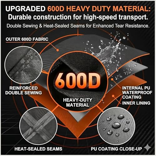 Heavy Duty Waterproof Bicycle Cover for 2 Bikes on Car Rack - Windproof & Reflective
