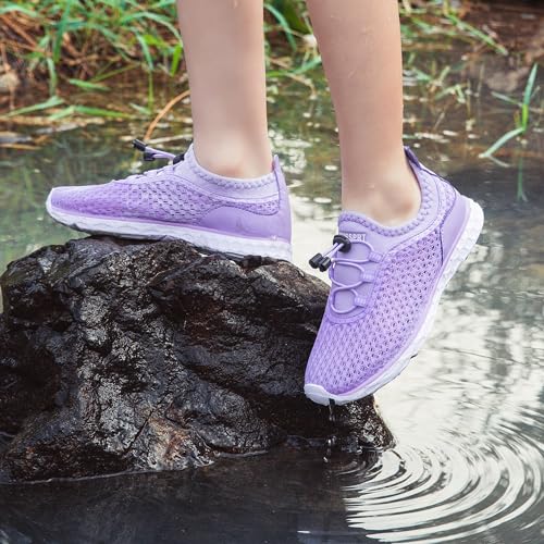 Kids Water Shoes - Quick Dry, Beach & Pool Footwear - Purple 10 Toddler