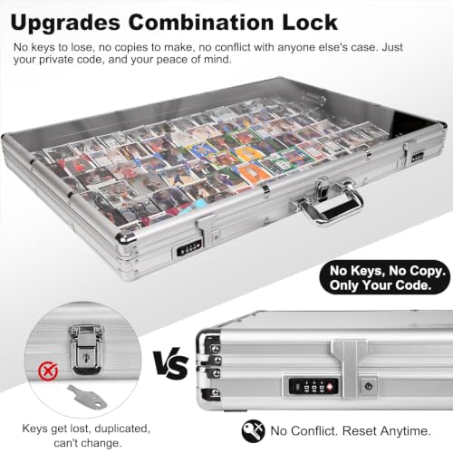 Silver 34x22 Inch Aluminum Trade Show Display Case with Card Risers & Lock