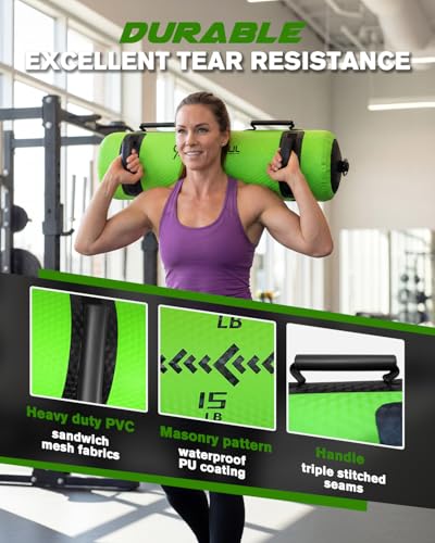 Diamond Green 3-Pack Water Weights for Full-Body Fitness - Portable Aqua Bags