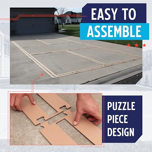 Pickleball Court Marking Kit for Driveway & Backyard - Regulation-Size Stencil & Paint Set
