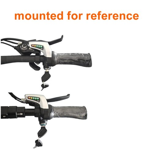 L-faster 24V/36V/48V Bike Throttle Grip Scooter Voltage Indicator Power Key Locker Accelerator (36V)