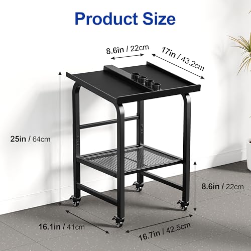 Heavy-Duty Dumbbell Rack with Wheels for Adjustable Weights and Kettlebells