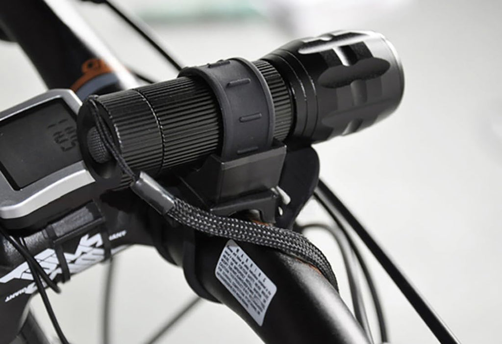 PLIAVAON Bicycle Flashlight Stand - Bicycle Front Handlebar Adjustable Headlamp Flashlight Holder, Pump Clamp - Cycling Gear Accessories, Single Pack