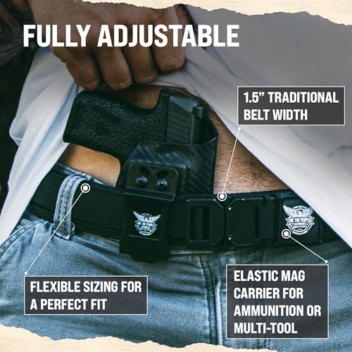 We The People Holsters Tactical Gun Belt with Talon Buckle - Concealed Carry, Size L (36-40")