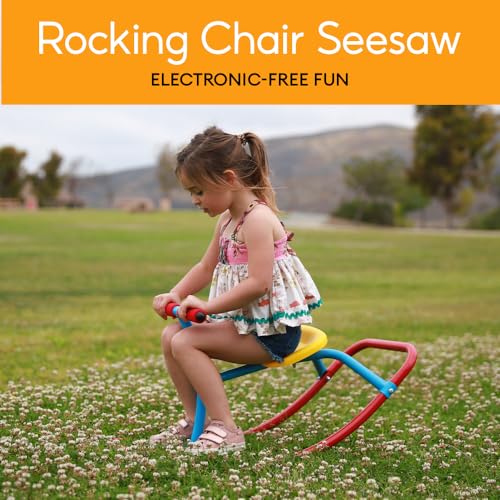 Kids Indoor Rocking Seesaw with Wide Base - Safe Toddler Balance & Motor Skill Toy