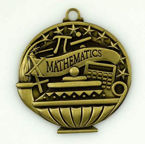 Express Medals Engraved Scholastic Academic Award Medals - Pack of 10 with RWB Neck Ribbons