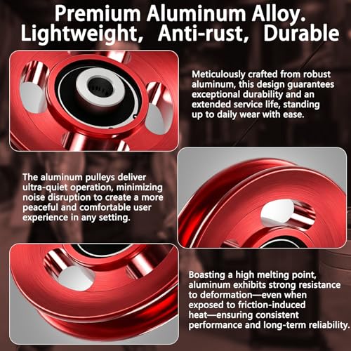 Premium 12-Piece 90mm Aluminum Pulley Wheel Set for Cable Machines & Home Gyms
