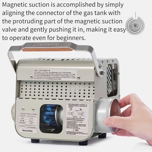 Windhike Khaki 3-in-1 Portable Camping Heater & Stove 1100W for Tents