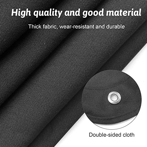 TeBaisea 82" x 58" Waterproof Canvas Boat Shade Cover - Black T-Top Replacement
