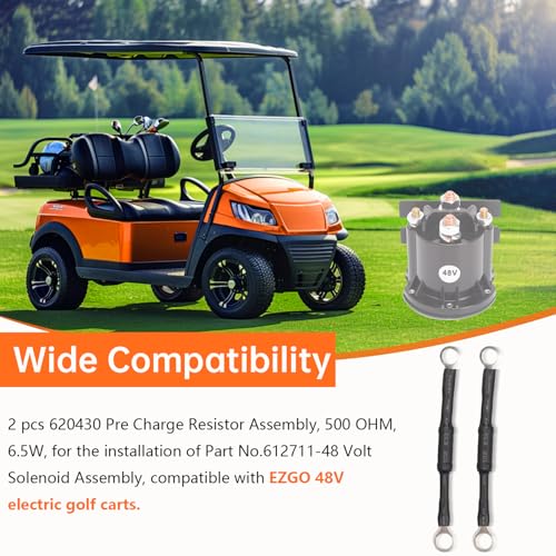 2 pcs 500 Ohm Pre-Charge Resistor Assembly for EZGO Golf Carts