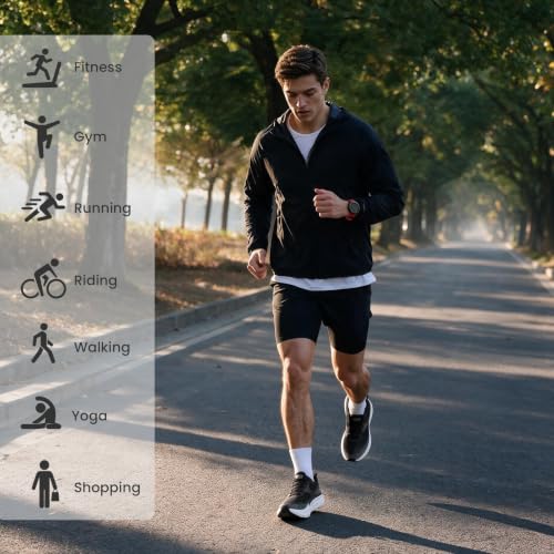 Men's Lightweight Cushioned Athletic Running Shoes - Black 12