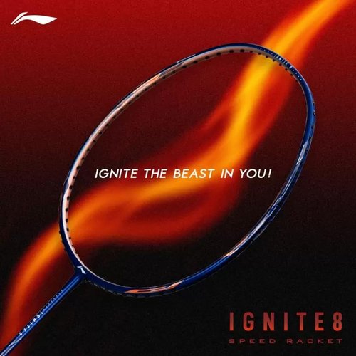 Li-Ning Ignite 8 Badminton Racket 5U G6 77 Grams, Navy