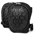 Black Heavy Duty Construction Knee Pads with Gel Cushion & Adjustable Strap