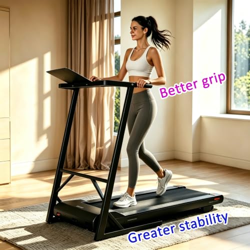 Black Walking Pad Handle Bar for 23.6-Inch Wide Treadmills, Safety & Support