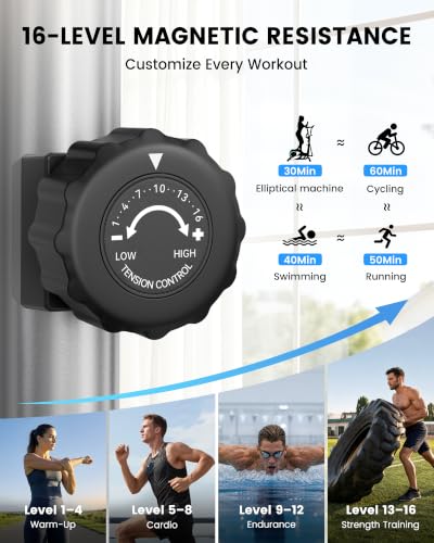 Dripex Metallic Elliptical Exercise Machine - Ultra Quiet Magnetic Home Trainer
