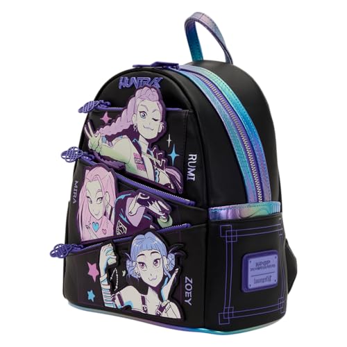 Loungefly KPop Demon Hunters HUNTR/X Mini Backpack with Photo Card Charm