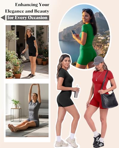 Red Short Workout Sets for Women - Summer Casual Gym & Lounge Outfit 2 Piece