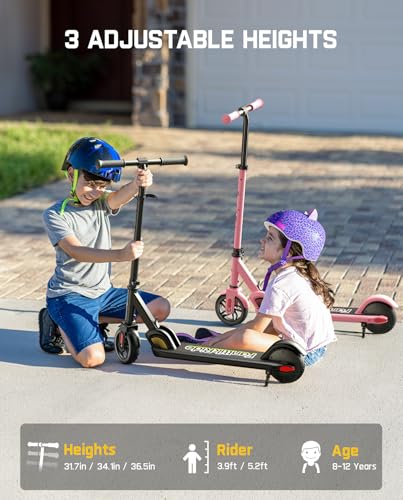 FanttikRide C9 Kids Electric Scooter - Foldable, Adjustable Heights, Safe Speed Modes, 5 Miles Range