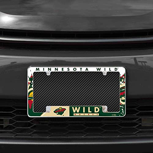 Minnesota Wild Chrome License Plate Frame - 12 x 6 Inch Car/Truck/SUV