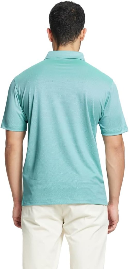 M MAELREG Golf Shirts for Men - Lightweight Dry Fit Performance Polo | Short Sleeve Jacquard Design