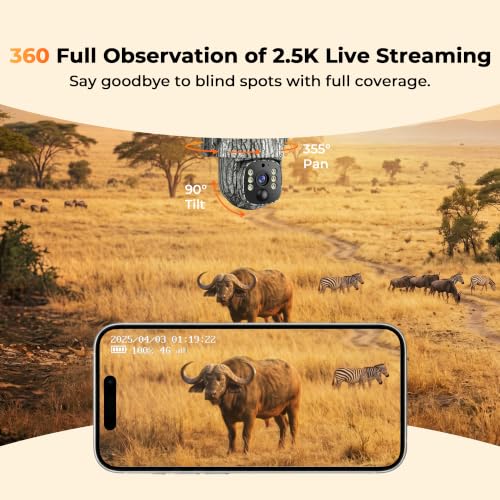 VOOPEAK Green 2-Pack 4G LTE Trail Camera with 360° Pan & Live Streaming