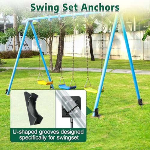 30 Inch Ground Anchors Screw-in Set of 4 Heavy Duty Outdoor Stakes & Brackets