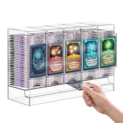 5-Slot Booster Pack Dispenser with Clear Acrylic Base - Holds 200 Packs