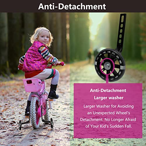 Training Wheels for Bikes 12-20 Inch - Pink Upgrade Edition