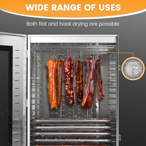 Cercker Commercial Food Dehydrator 16 Trays Large Capacity Non-Rotary 1500W