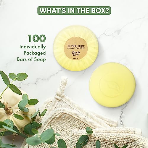 Travel Size Body Bar Soap 100 Pieces - Green Tea Scent, Hotel & Vacation Amenities