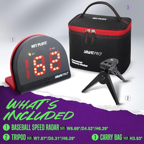 NET PLAYZ Soccer Speed Radar Gun - Hands-Free Training Equipment for Athletes