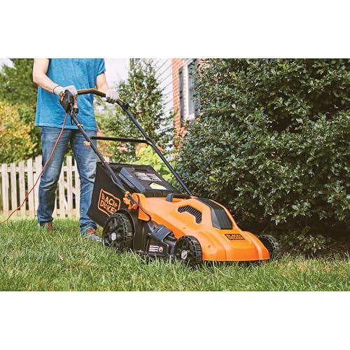 Corded 20-Inch Electric Lawn Mower with 13 Amp Motor & 6-Position Height Adjustment