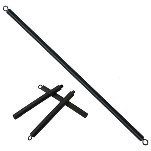 ENLAYER 41Inch Resistance Band Bar for Full Body Workout, Portable Detachable Pilates, with 2 Carabineer Clips, Black