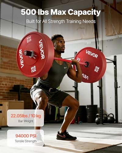 4FT Olympic Barbell Bar 500lbs Capacity for Strength Training & Powerlifting